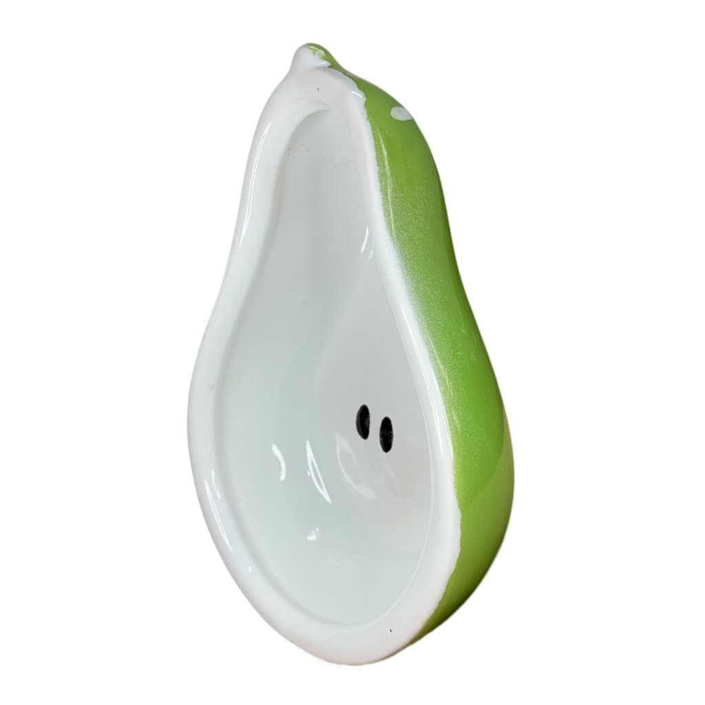 Bowl Modelo Pêra de 2ª LINHA Com DEFEITOS De Estética Em Cerâmica Cor Verde Para Servir Alimentos