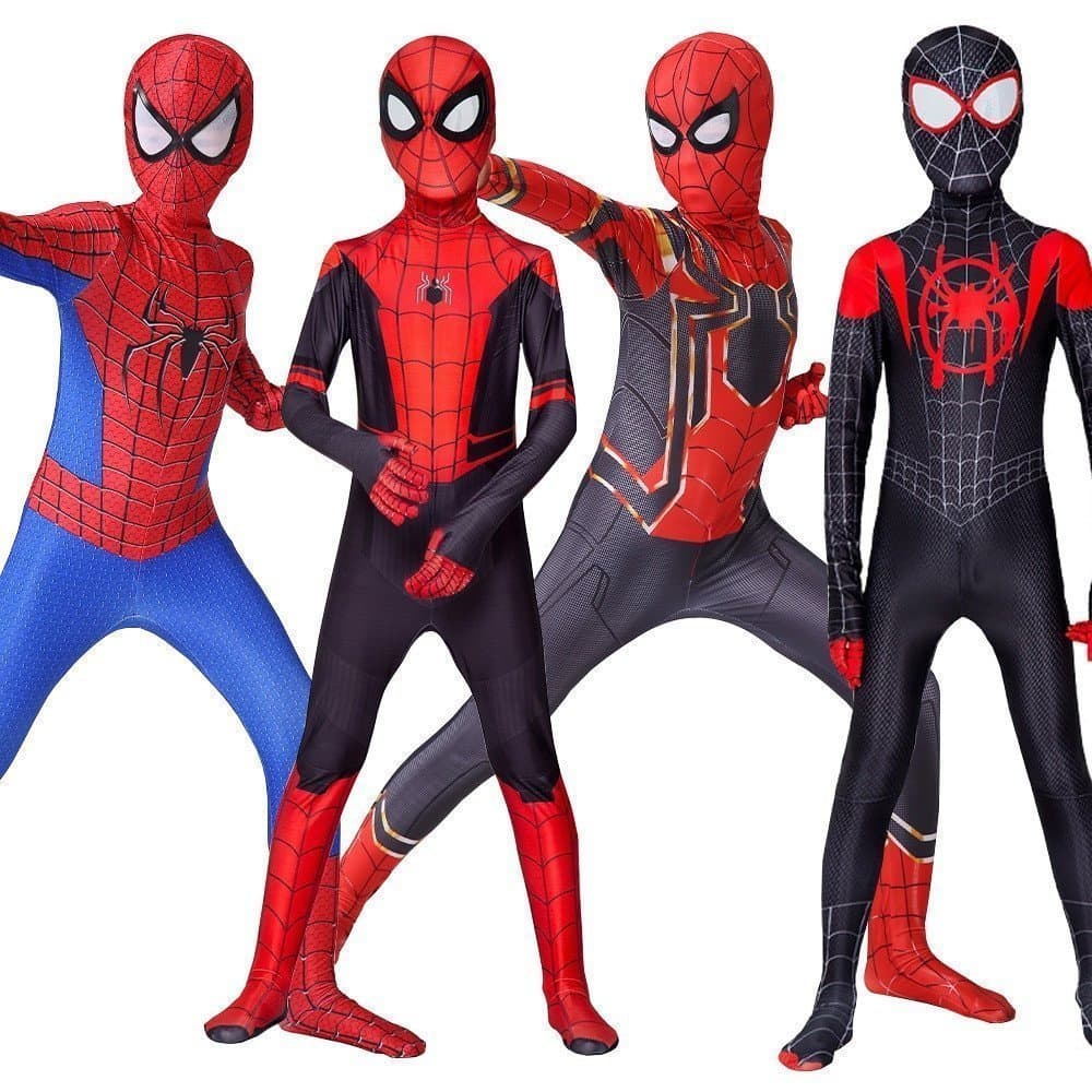 Macacão do Homem-Aranha para Crianças de 2 a 12 Anos, Fantasia Casual de Cosplay VKCK VGDK ATGC