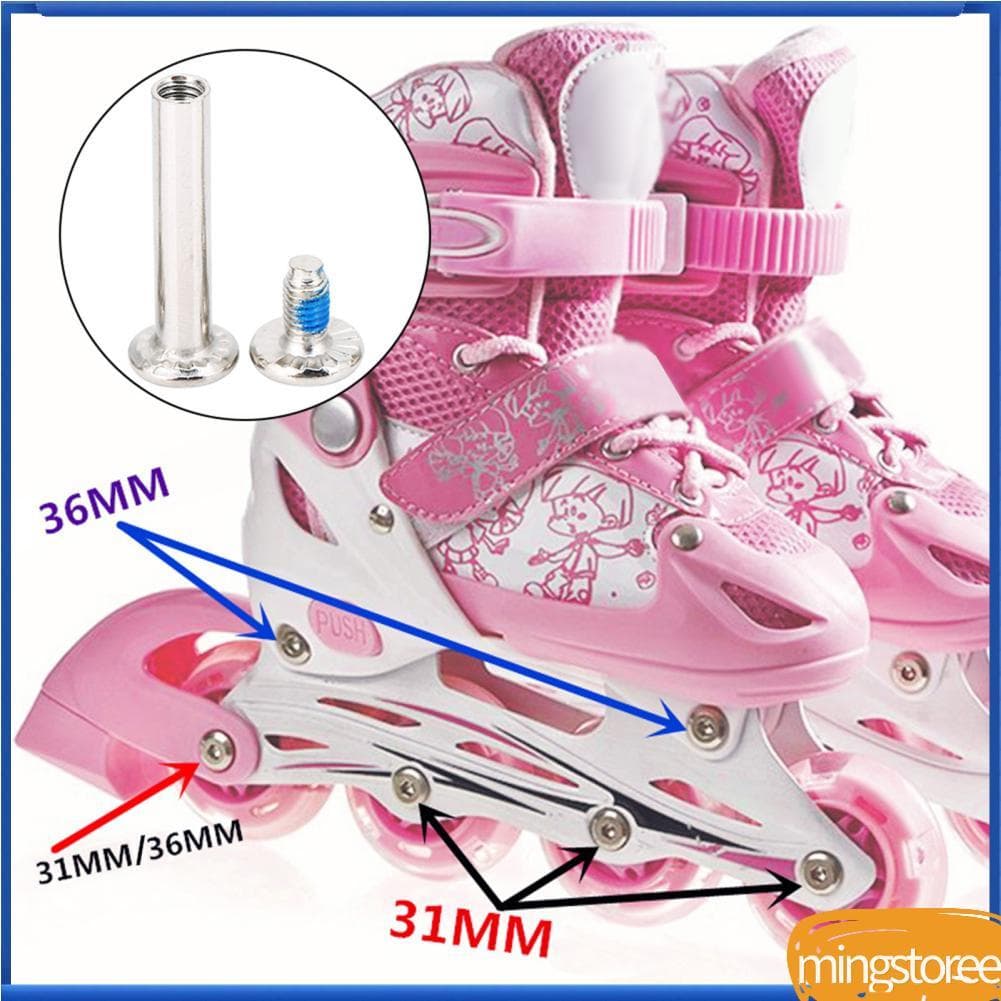 mingstoree.br Parafusos de skate 10 peças 31mm kit de patinação de metal com eixo em linha substituição para reparo de