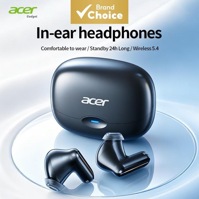 Acer OHR807 Fones De Ouvido Tipo-C Sem Fio TWS Intra-Auriculares Bluetooth Estéreo Para Música Uso Diário Viagem Desloca