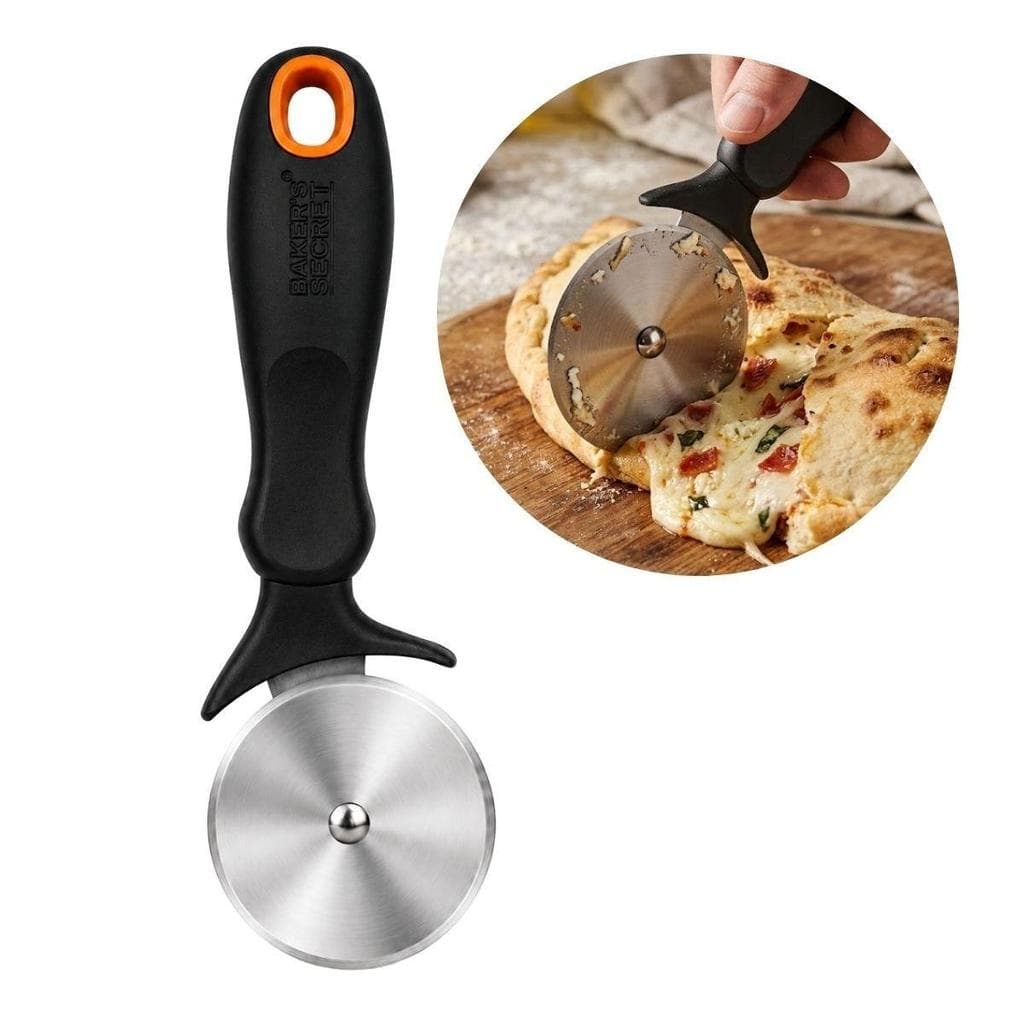 Cortador de Pizza Massa Inox Lâmina Circular Baker's Secret