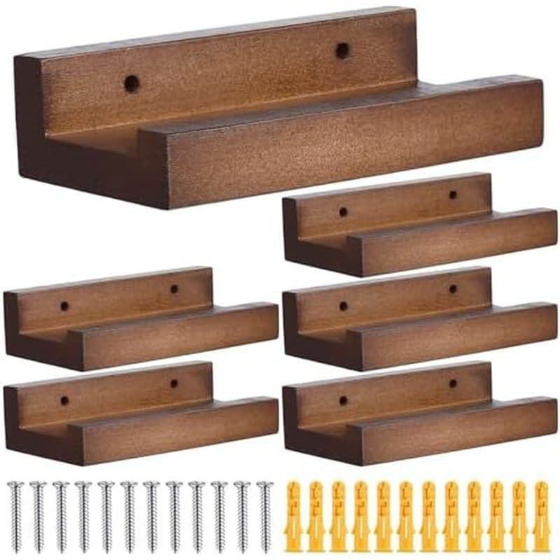 Suporte Para Discos-rack De Exibição De Álbum Montado Na Parede , Conjunto Organizador De Armazenamento De Madeira Com d