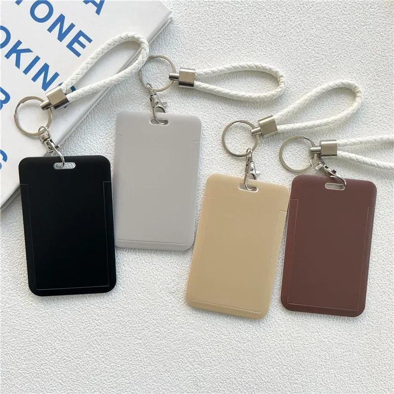 Capa Protetora Porta Cartão Fosca Para Cartões Corda De Mão Trançada ideal Para RG Crachá De Trabalho e Bilhete Único SP