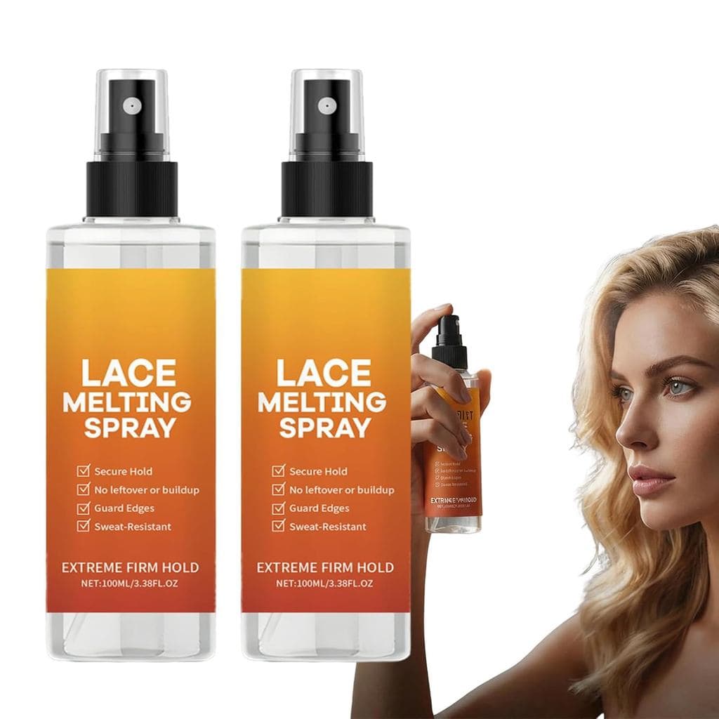 Spray de Fixação Extrema para Lace, Spray para Derreter a Lace, Fórmula Hidratante, Fixação Forte, Fácil de Remover (2 P