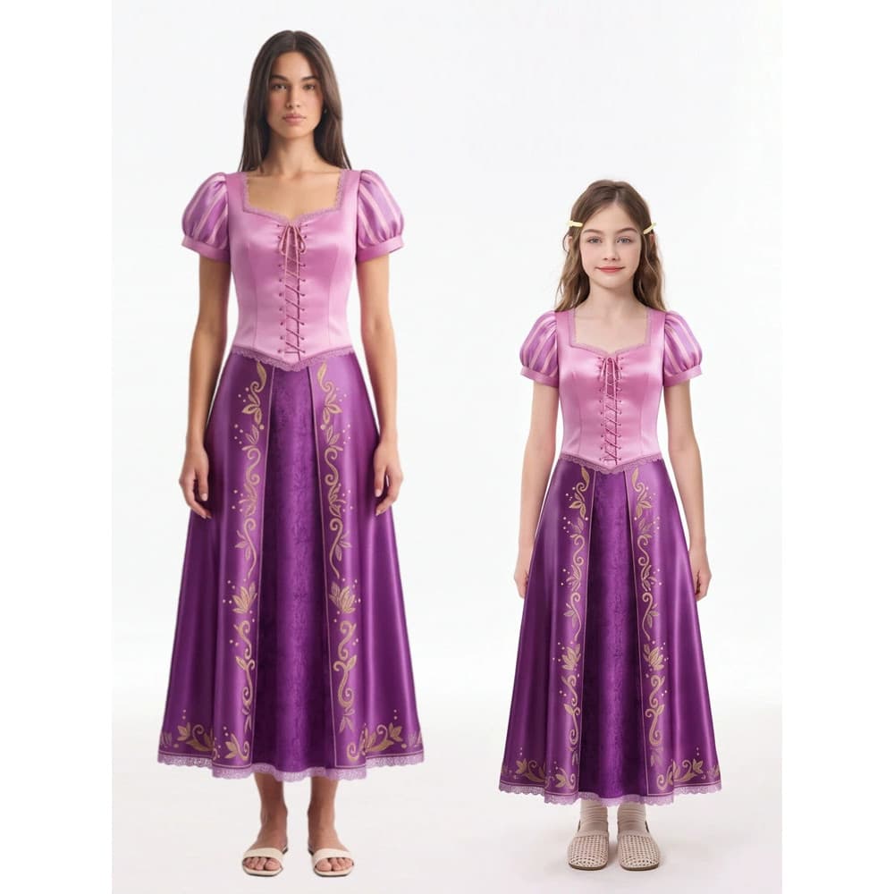 Princesa Traje De Cabelo Longo Halloween Saia Longa Desempenho Roupa Cosplay Jiangmei Animação Magia Conto De Fadas