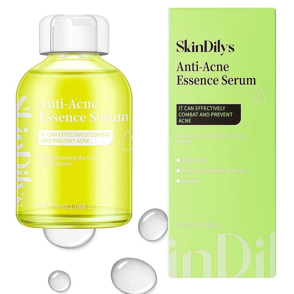 O Sérum Facial Anti-Acne Australiano SkinDilys 30ml contém ácido salicílico, pantenol e extratos de ervas, que podem des