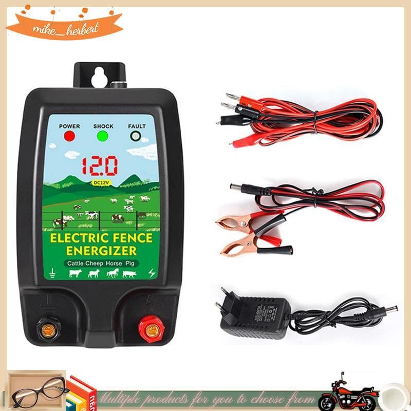 Carregador Eletrônico De Cerca Para Gado , 10KM , Controlador De Alta Tensão Ovelhas , Plugue Ue
