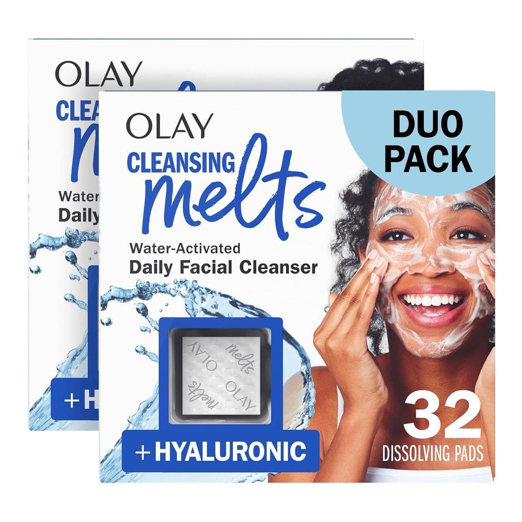 Olay Sabonete Facial, Pastilhas de Limpeza com Ácido Hialurônico, Sem Fragrância, Limpador Suave para Uso Diário, Para T