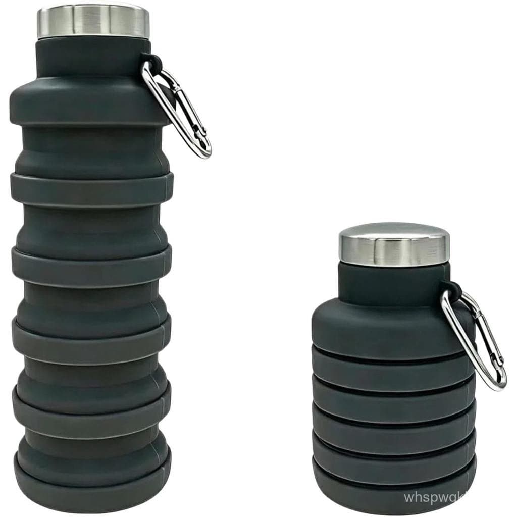 Garrafa de Água Dobrável YCT 17oz (500ml), Garrafa de Água Portátil para Viagens e Esportes, Garrafas de Água Reutilizáv