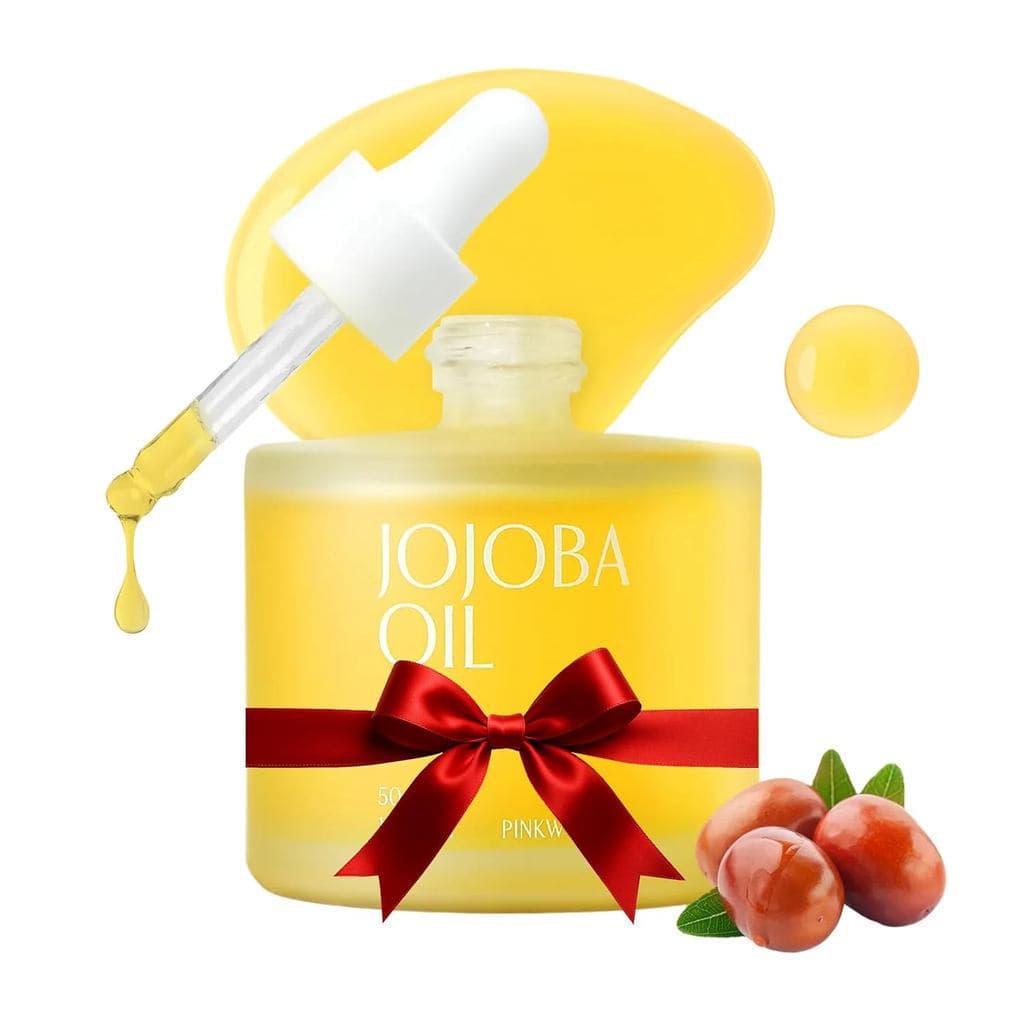 Óleo de Jojoba Orgânico USDA PINKWONDER |   Óleo 100% puro prensado a frio para cuidados faciais e corporais, para gua s