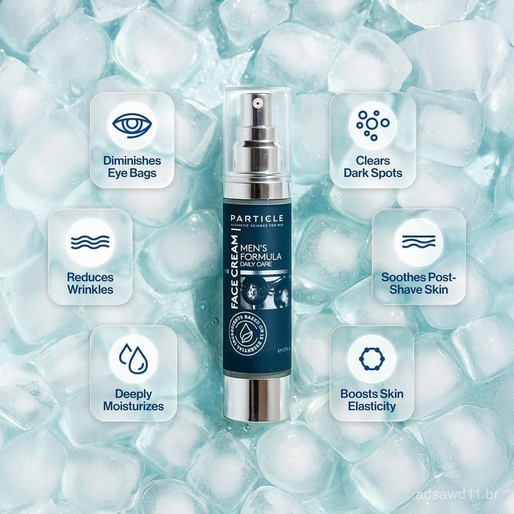 Particle6-in-1FaceforMen, Hidratante Diário Masculino com Vitamina C, Óleo de Jojoba, Vitamina E e Ácido Hialurônico, Ro