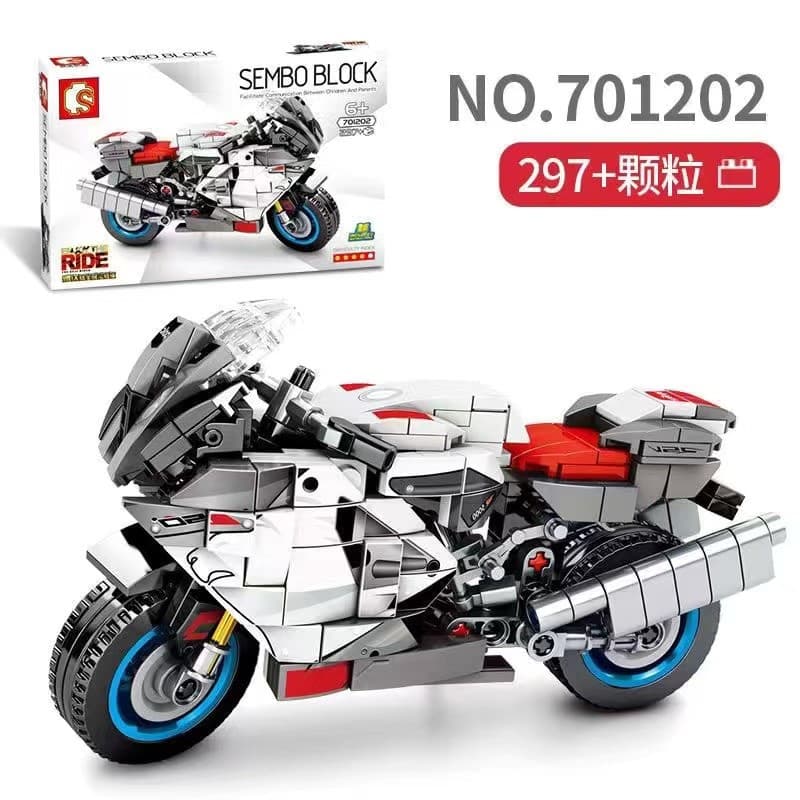 SEMBO BLOCK Modelo de Motocicleta, Moto, Carro, Blocos de Montar de Partículas Pequenas, Montagem, Brinquedos Educativos