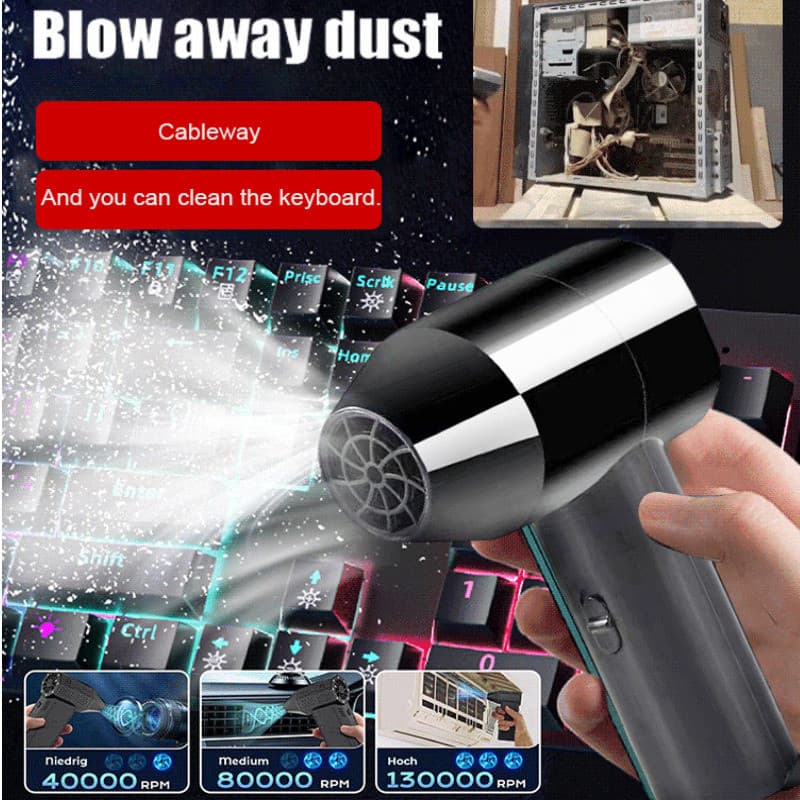 [Ventilador Potente] Turbo Dust Blower Fan【High Power】【Durable】Para Remoção de Poeira em Casa/Escritório