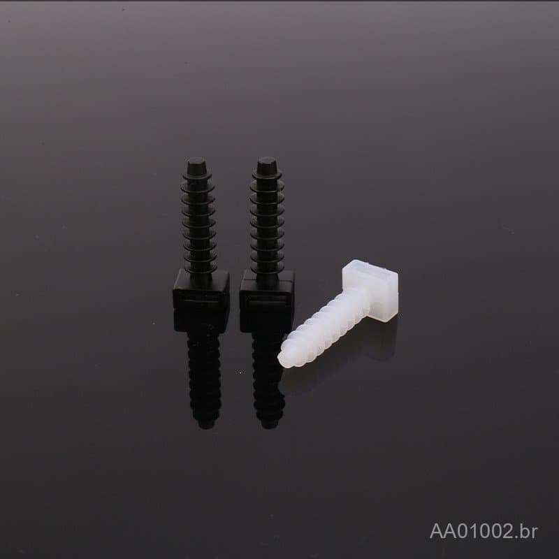 Suporte para abraçadeiras, suporte branco e preto, clipe de cabo com base quadrada para componentes eletrônicos, clipe p