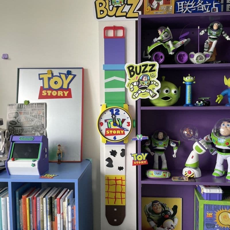 Toy Story Cor Combinando Grande Relógio de Parede Infantil Relógio de Parede Decoração Infantil Design Divertido Único I