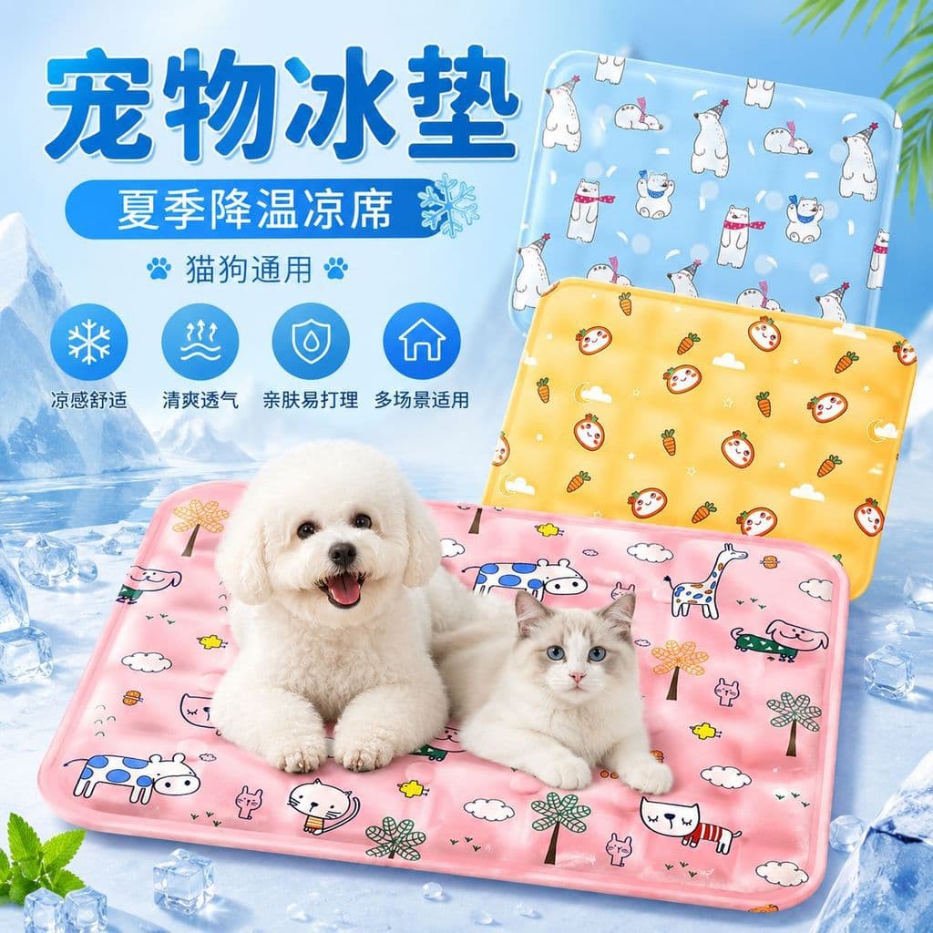Almofada de gelo dos desenhos animados Pet legal esteira verão resfriamento cão almofada de gelo resfriamento verão gato