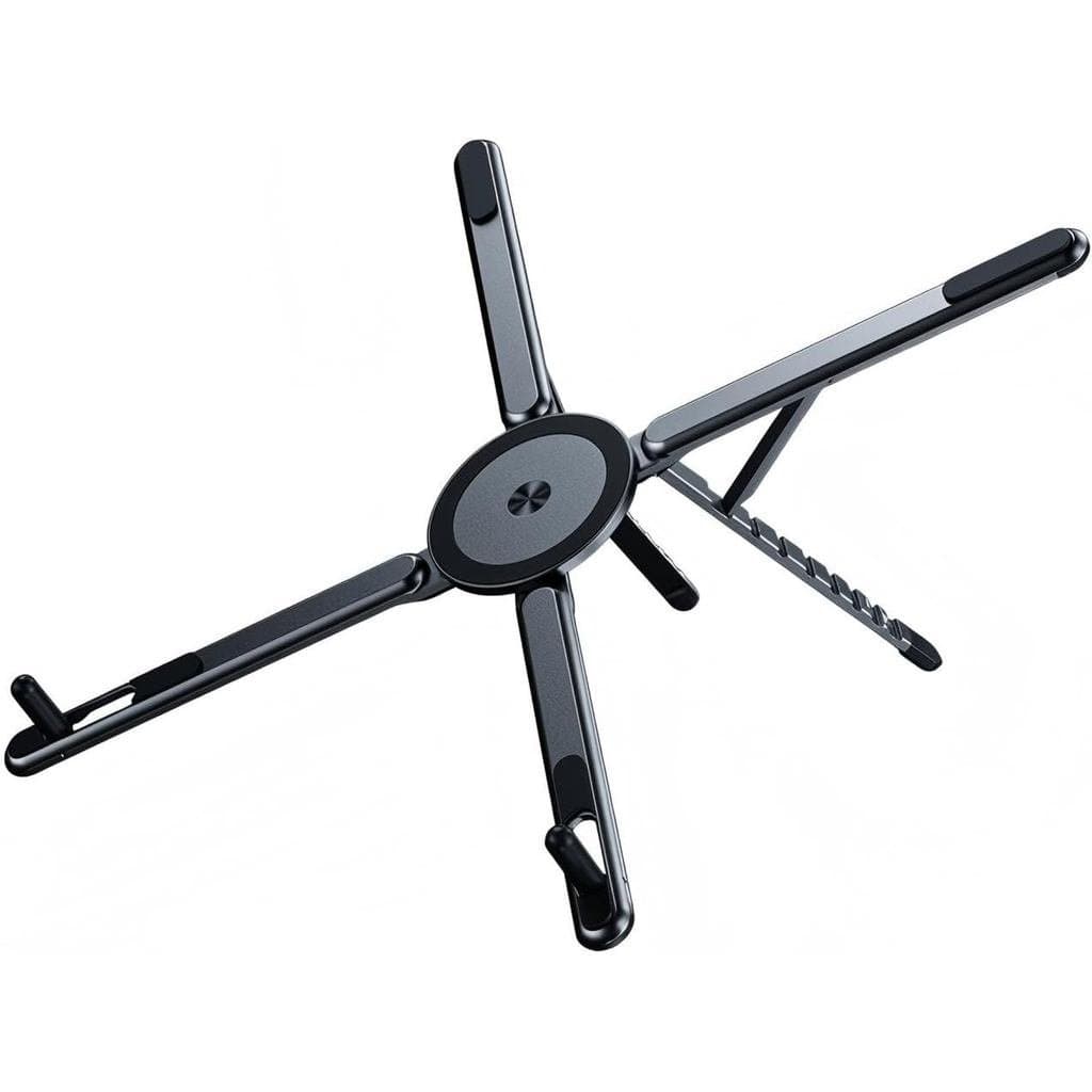 Suporte Magnético para Laptop, Suporte Portátil Dobrável 3 em 1 com Suporte Magnético para Telefone, Suporte Ergonômico