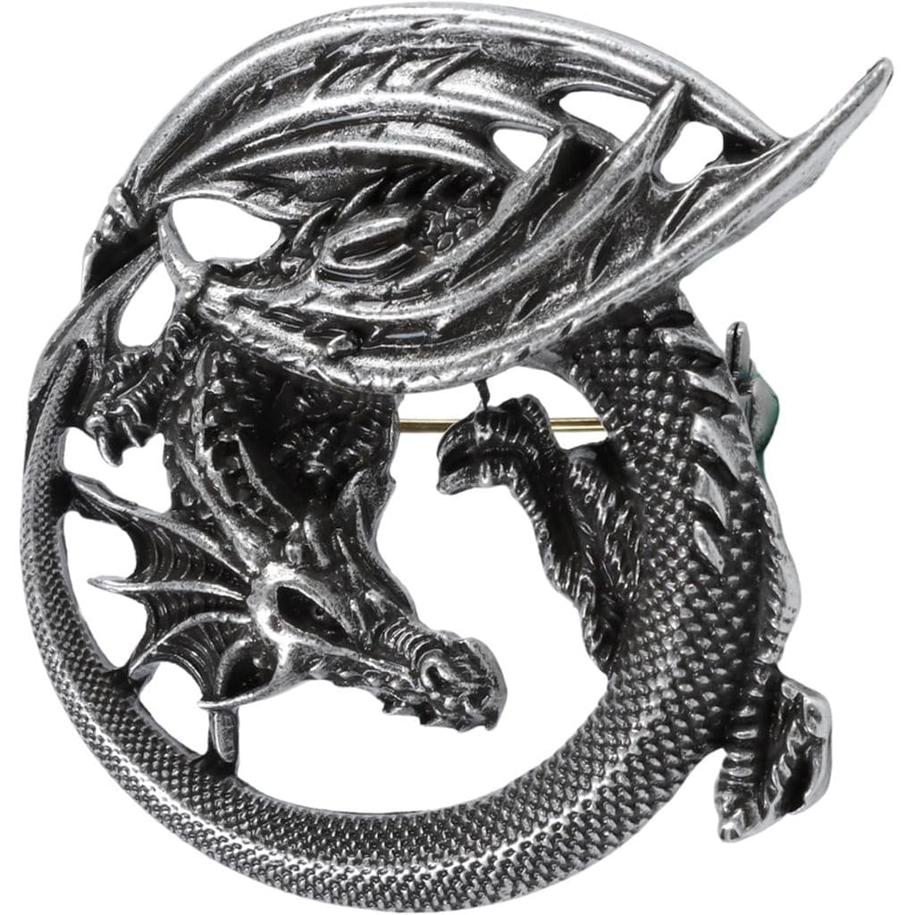 Broche de Dragão Gótico Vintage, Broche de Joia em Metal 3D Estilo Dragão, Acessório de Vestuário para Homens
