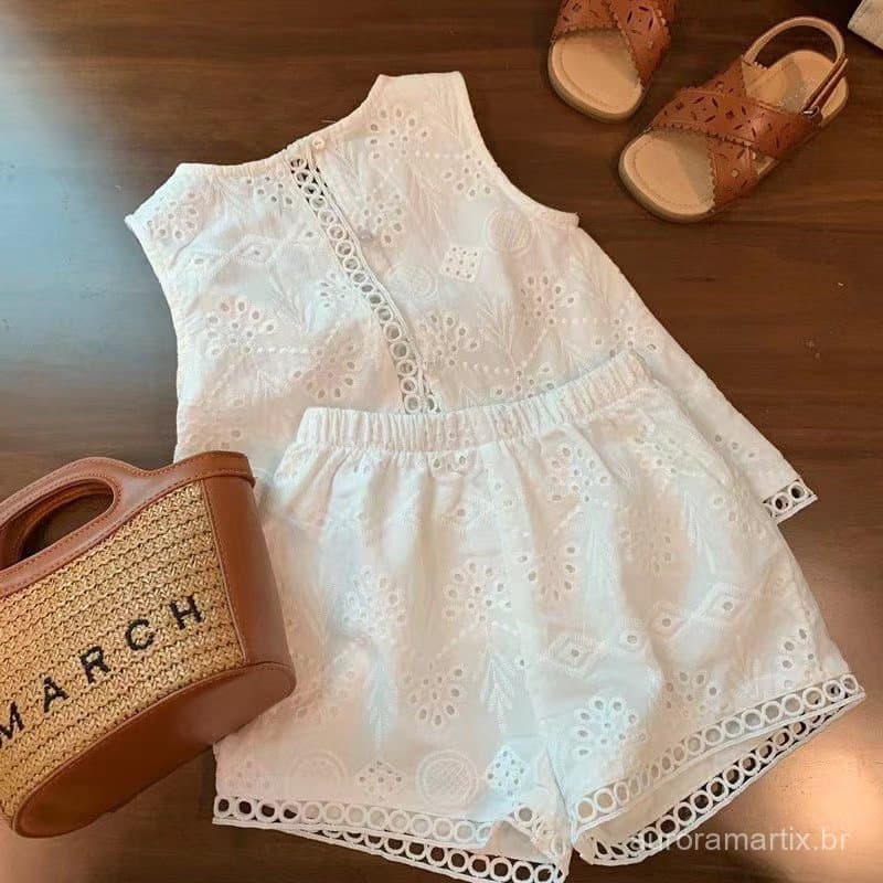 2023 ins Novo Conjunto De Roupas Infantis De Verão tops E shorts