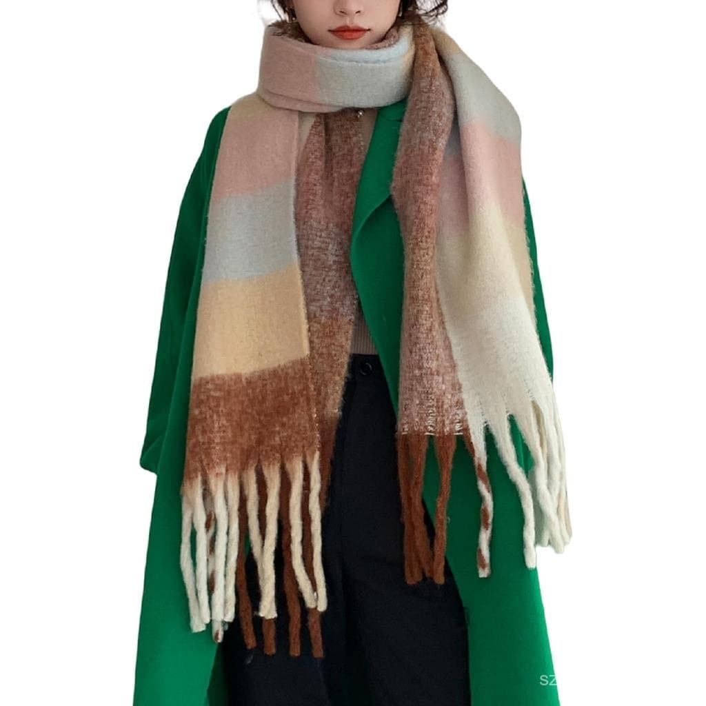 Wander Agio Cachecol de Inverno para Mulheres, Xale Longo, Cachecóis Grandes para Clima Frio, Cachecóis Grossos Tipo Cob