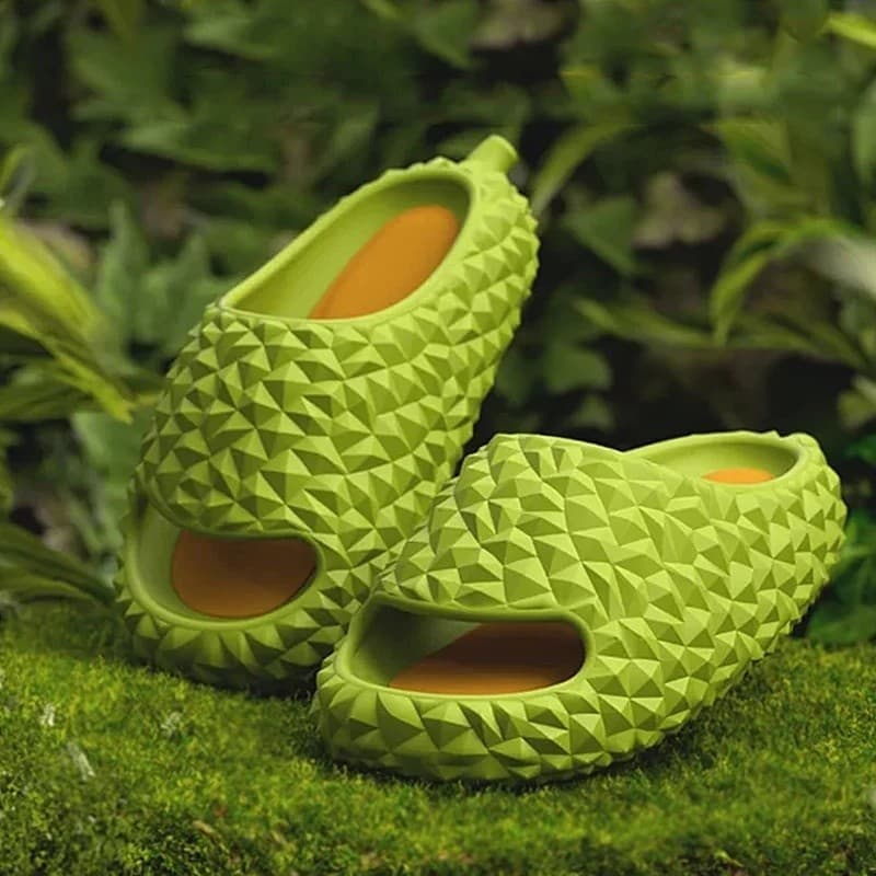 Pisando No Cocô Parece Verão Moda Durian Casal Chinelos Para Casa Uso Ao Ar Livre