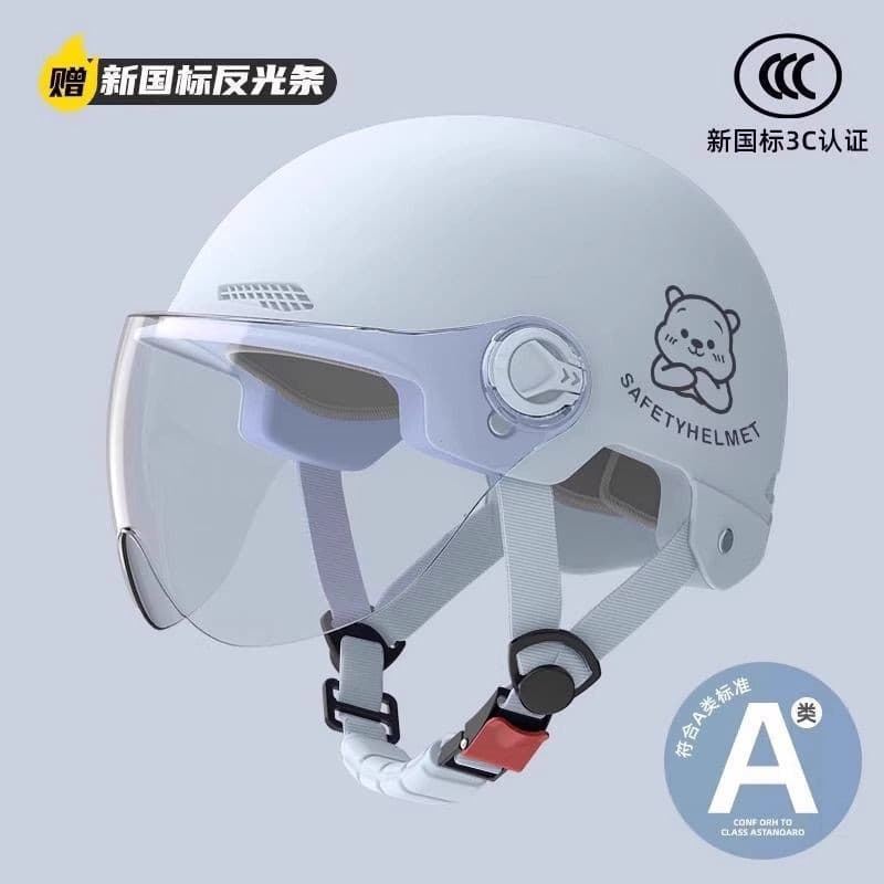 Capacete de Scooter Elétrico Certificado Pelo Padrão Nacional 4LBL 0NX1 para Mulheres, Capacete de Motocicleta com Prote
