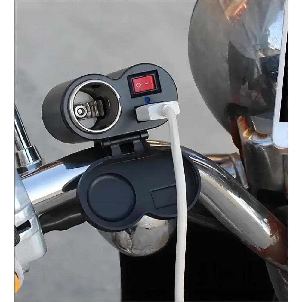 Carregador de Celular para Moto com Tomada 12V USB