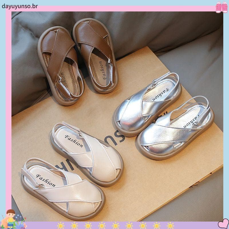 Novo estilo crianças meninas sapatos da criança verão oco respirável sola macia antiderrapante bonito sandálias da menin