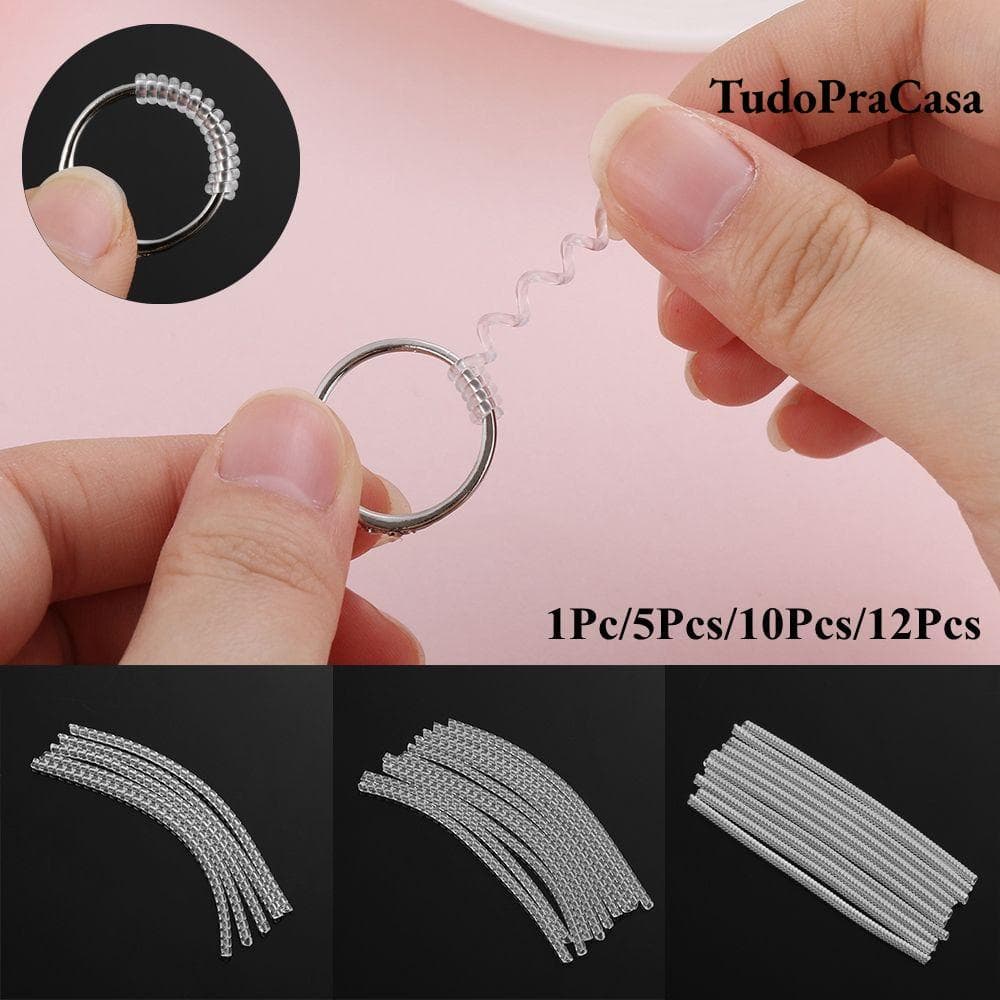 TOPTOOL 1Pc/5Pcs/10Pcs/12Pcs Ajustador De Tamanho De Anel Útil Transparente Redutor De Aperto Invisível