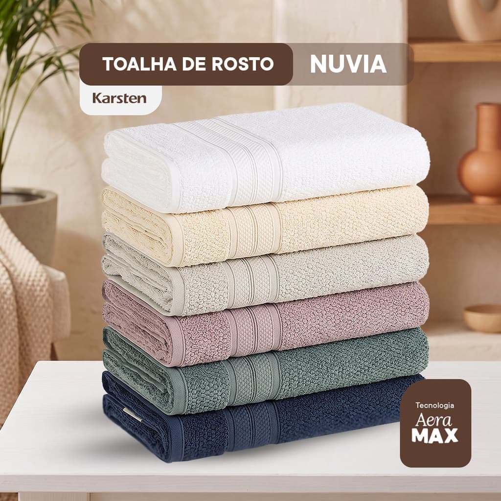 Toalha de Rosto Karsten Nuvia Avulsa 380g/m² Algodão