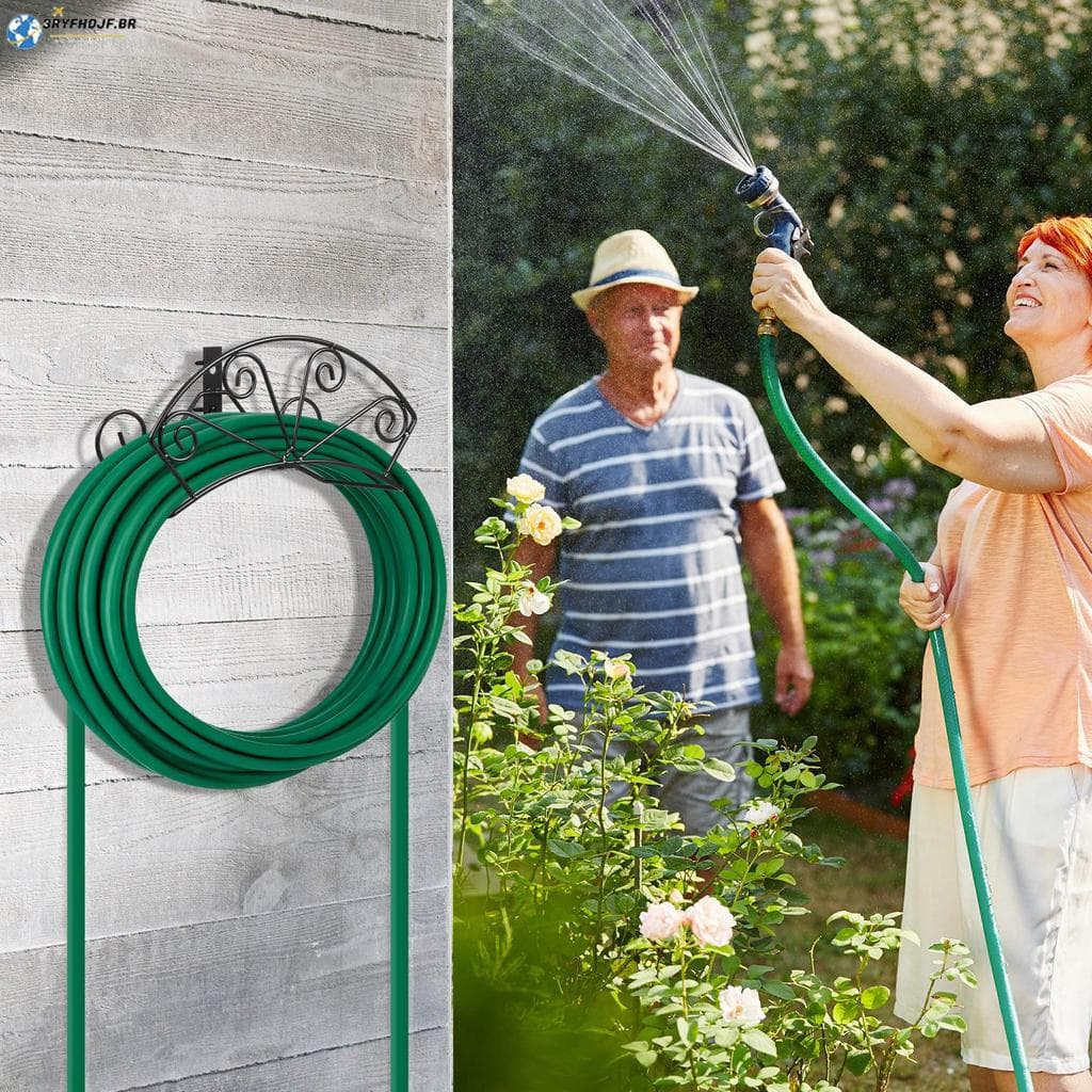 Suporte De Mangueira De Jardim Montado Na Parede , Cabide Água De Metal Resistente Para Ao Ar Livre , Pátio SHOPSKC6694