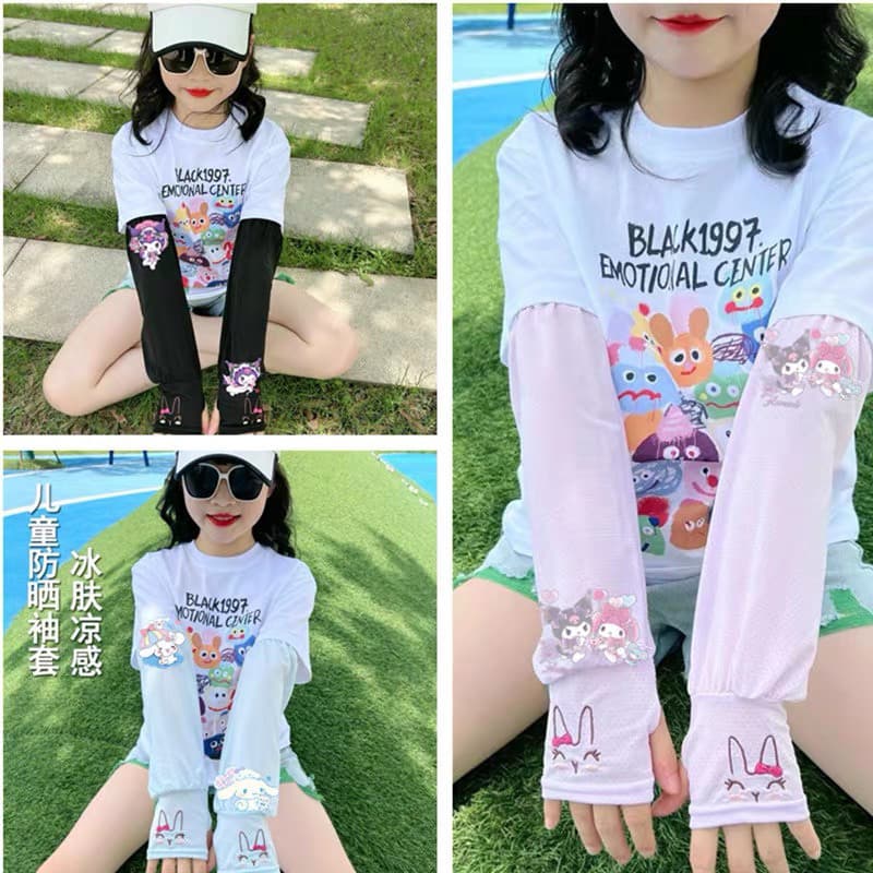🔥 Manga Térmica Frescor Kids 🔥 Manga de Gelo para Crianças Secagem Rápida Manga de Proteção Solar Infantil Protetor So