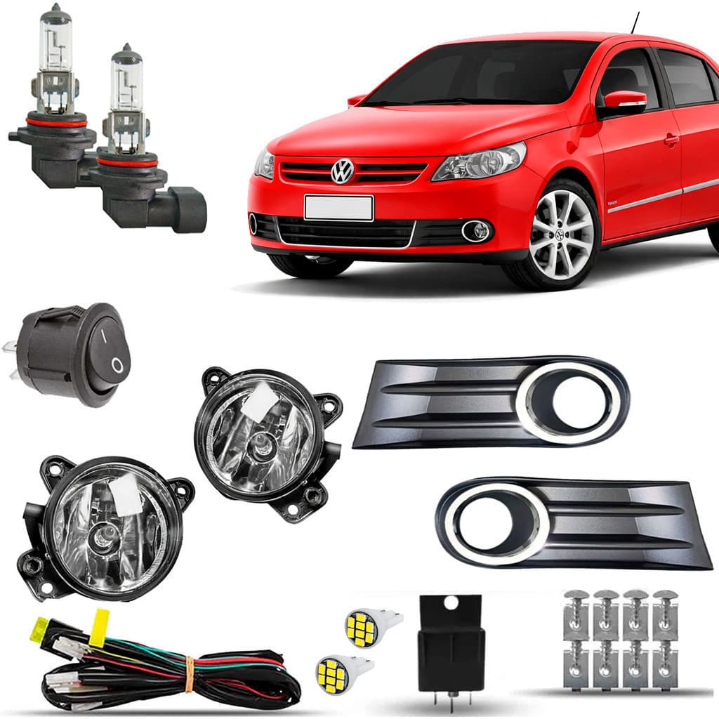 Kit Farol De Milha Neblina Auxiliar Farolete Cibie Completo Gol G5 2009 10 11 2012