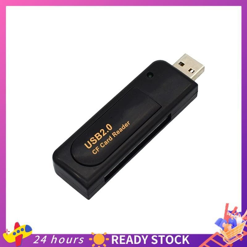 Leitor De Cartão USB 2.0 CF Para Cartões De Memória Flash-Adaptador De Transferência De Dados Câmeras Digitais CCD , Gra