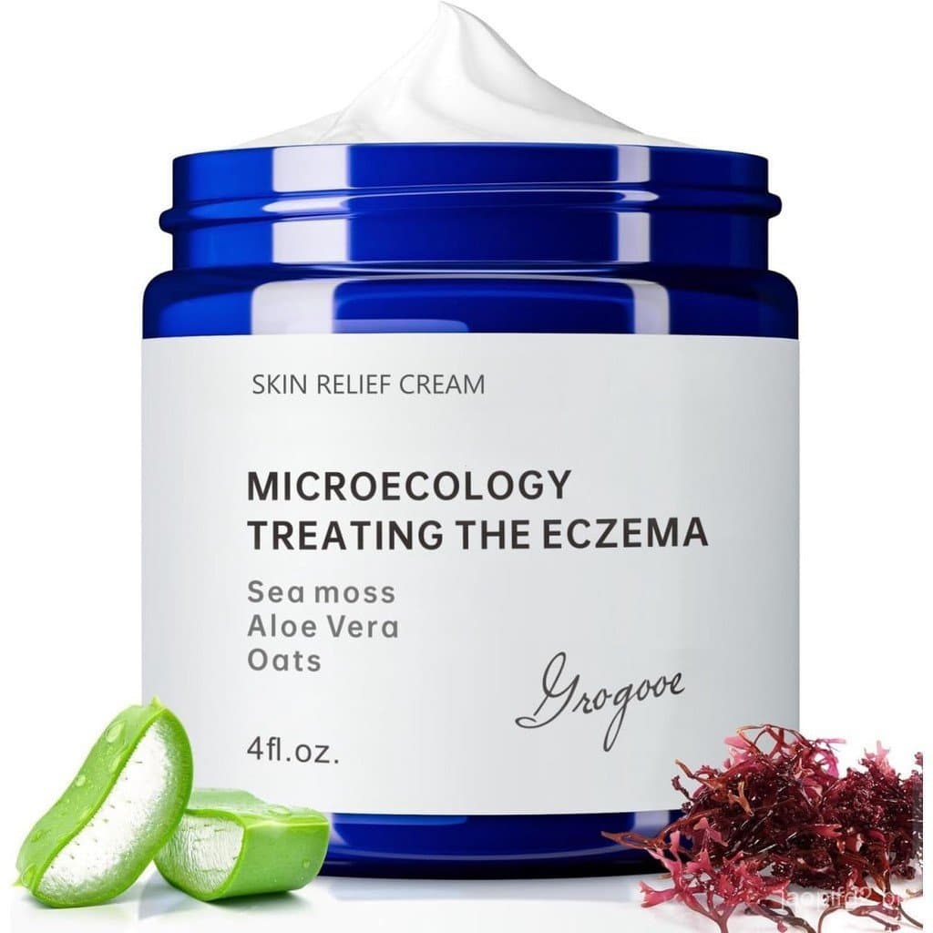 Creme natural e orgânico para eczema, feito com algas marinhas, aloe vera e aveia! Para pele sensível, pele seca, hidrat