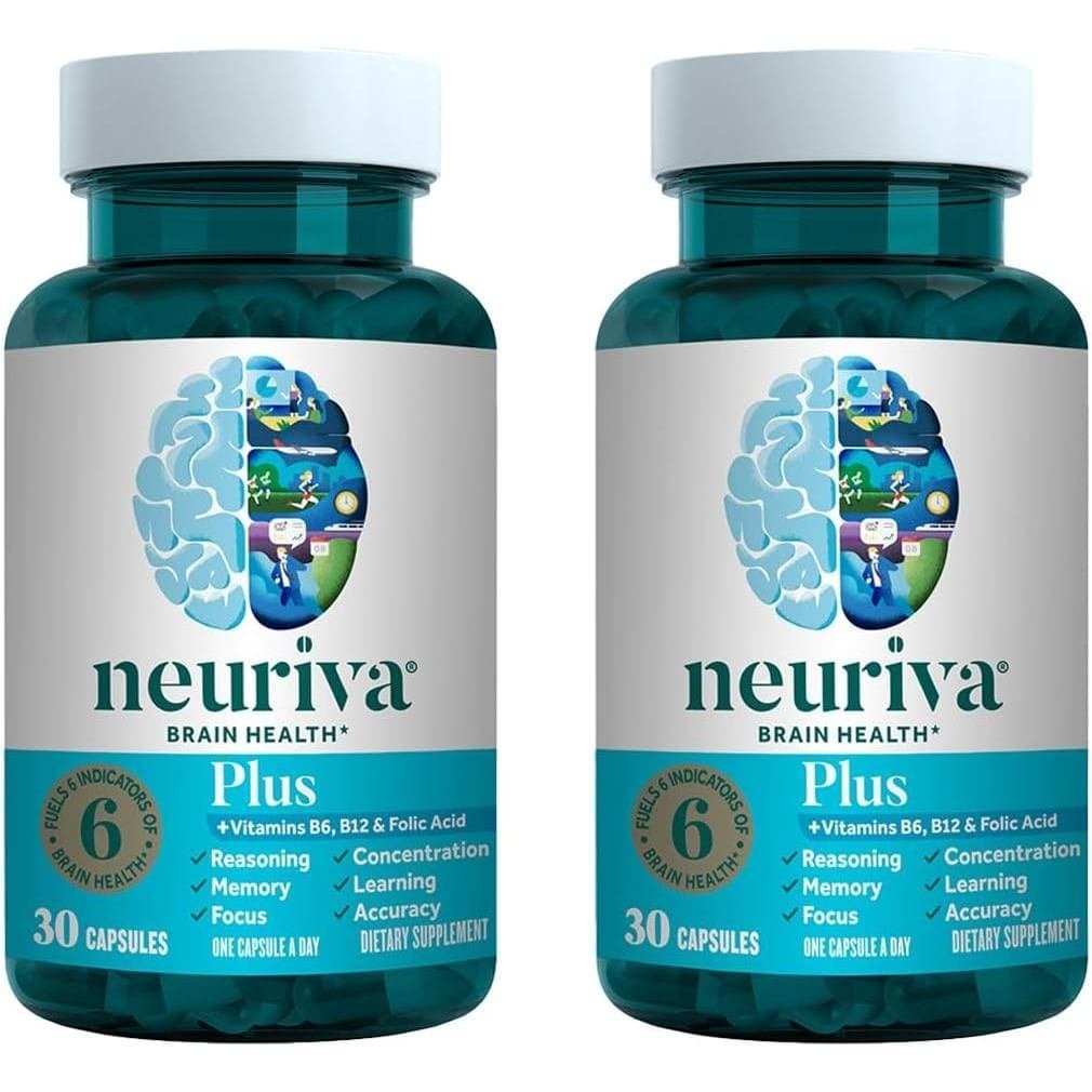 NEURIA Plus Brain Supplement para Memória, Foco, Concentração e Função Cognitiva com Nootrópicos Clinicamente Testados,
