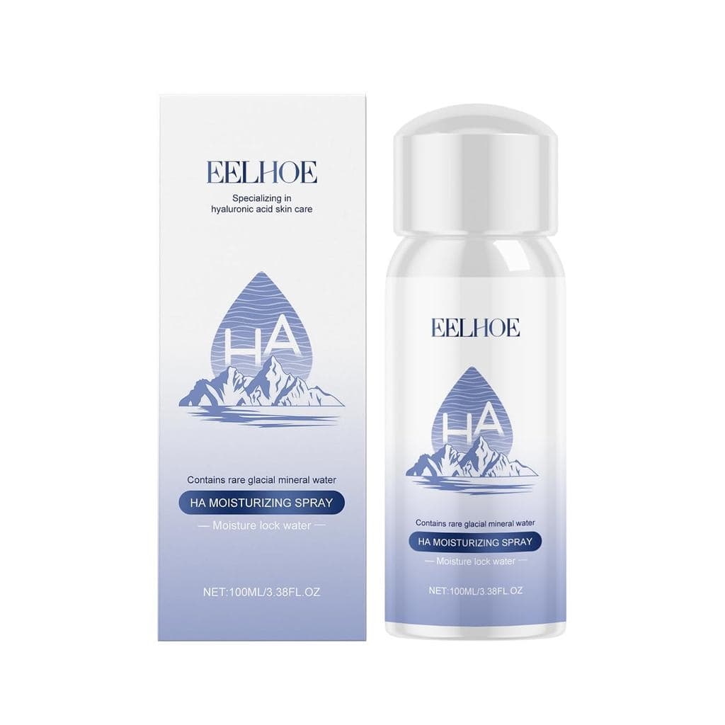 Spray Facial de Ácido Hialurônico com Água Glacial e Aloe, Névoa Facial Hidratante Instantânea para Hidratação Profunda