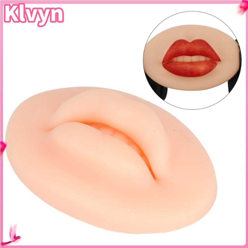 Klvyn-br Silicone Falso para Lábios 3D Prática Semi Permanente Pele Boca Aberta Modelo Microblading Treinamento