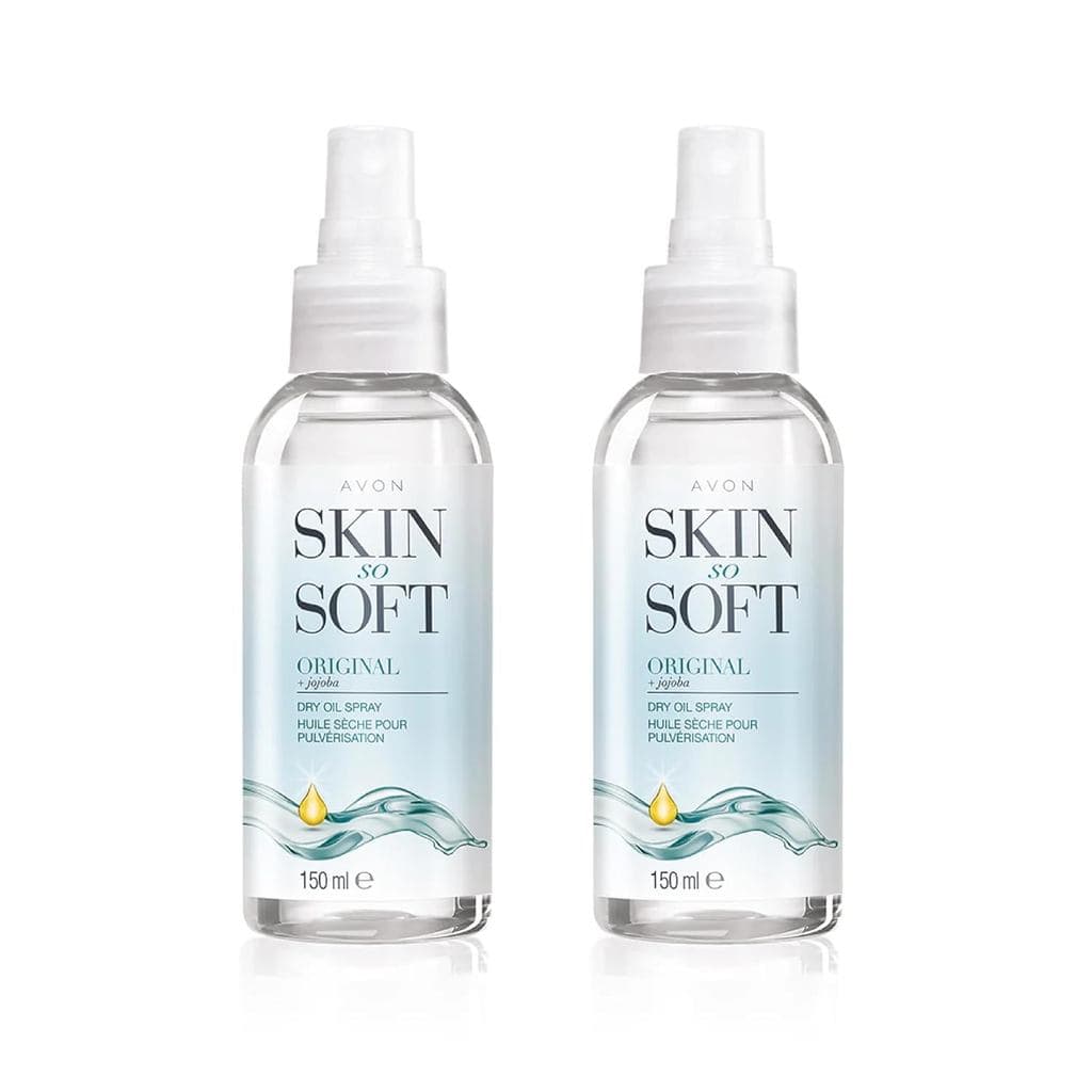 AVON SO SOFT Original JOJOBA Óleo Seco em Spray (5 Fl. oz.) Oz) Cada um – Óleo Corporal e Capilar Leve e Luxuoso, Ideal