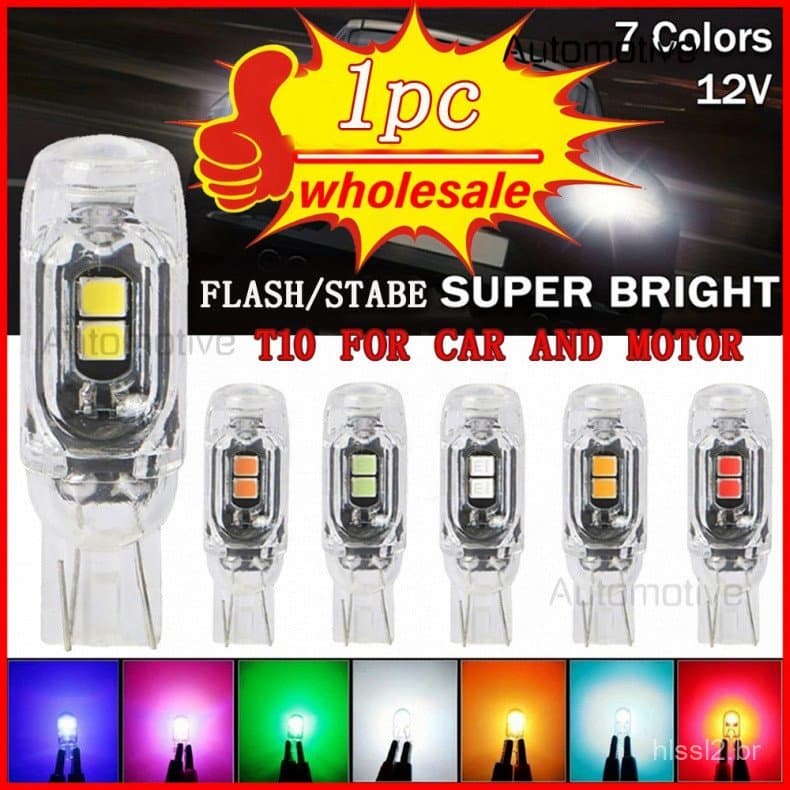 Lâmpadas LED T10 W5W para luzes de posição 3030 5SMD, lente super brilhante, luzes diurnas LED para carro, luz de leitur