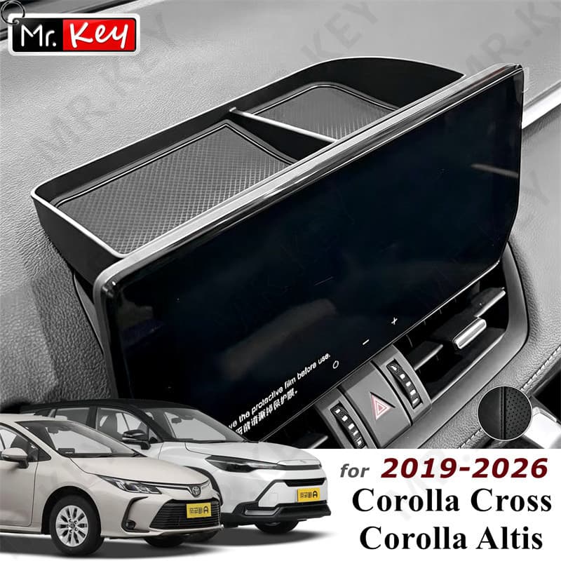 [Mr.Key] Bandeja De Armazenamento Do Painel Da Tela Para Toyota Corolla Altis E Cross Hidden Organizer Mat