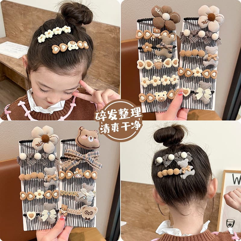 Crianças cabelo quebrado ferramenta útil pente de cabelo franja inserção pente acessórios para o cabelo meninas grampo d