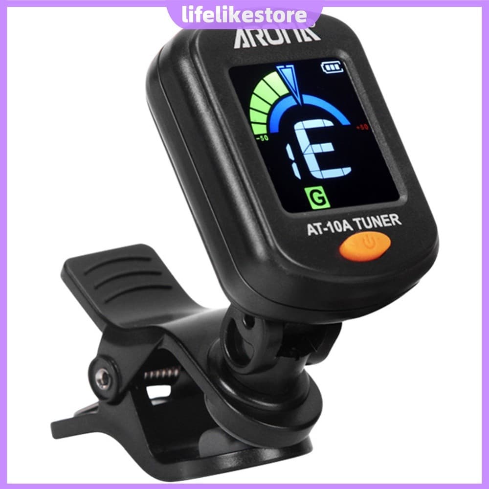 Afinador Digital Clip-on Dobrável Giratório Para Guitarra Baixo Ukulele Violino [lifelikestore.br]