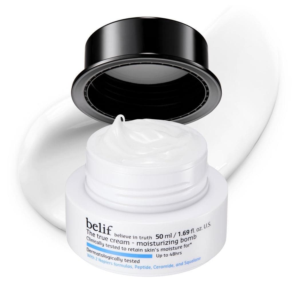 Belif Moisturizing Bomb – Creme Hidratante Diário com Ceramidas contém peptídeos e esqualano, proporciona hidratação por