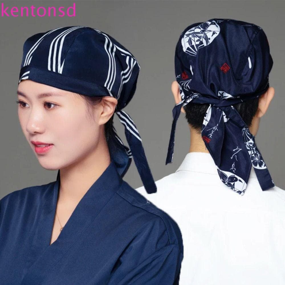Chapéu De Chef KENTONSD , Boné De Trabalho De Cozinha Estilo Japonês Ajustável , Garçonete Durável De Algodão À Prova De
