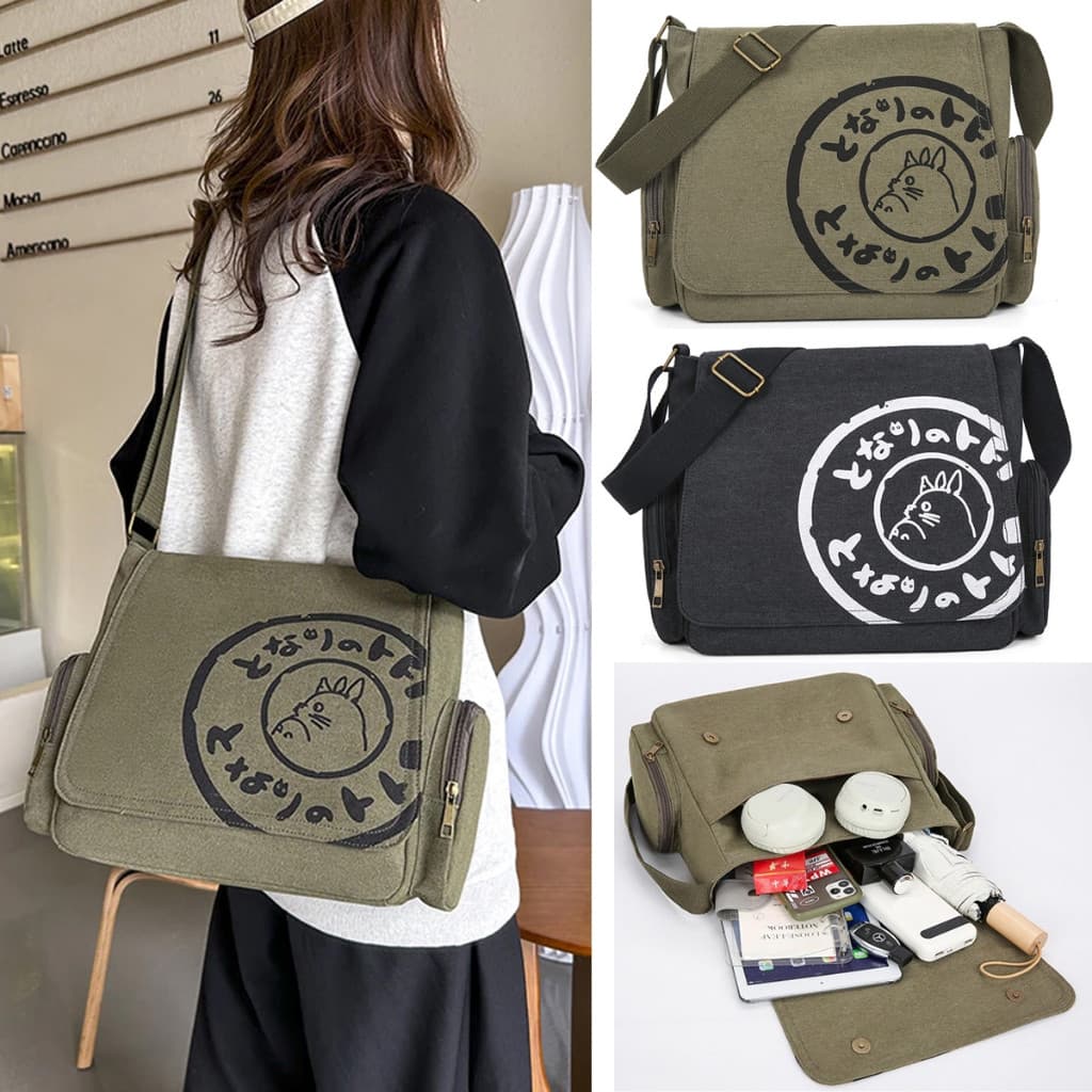 bolsa transversal feminino Bolsa Feminina Vintage Saco Feminino De Grande Capacidade De Lona Mensageiro