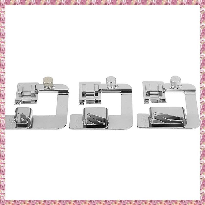 (Zsqa) Conjunto De Calcador De Bainha Larga E Laminada (1/2 Polegada , 3/4 , 1) Acessórios Para Máquinas De Costura Elét