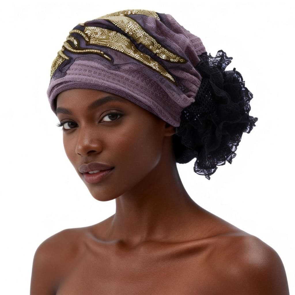 [Estoque pronto] Boné de cabeça de flor com costura de girassol, capa de renda, chapéu de cabelo branco, boné respirável