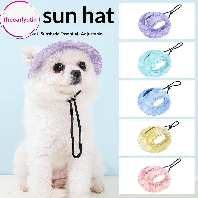 theearlyutin Chapéu Para Animais De Estimação Com Furos As Orelhas Boné De Beisebol Ajustável Cães Médios E Pequenos Ver