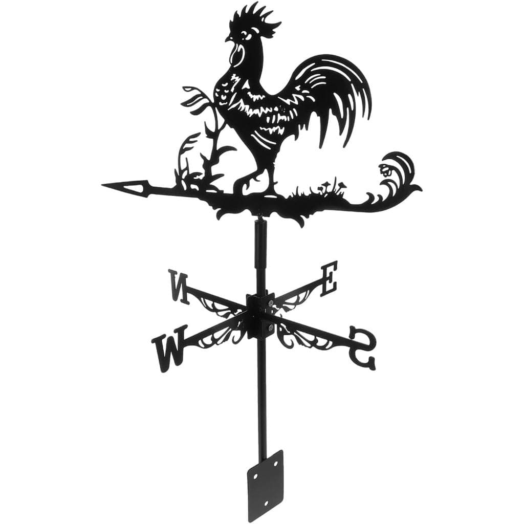 Toddmomy Indicador de Direção do Vento em Forma de Galo, Montado no Telhado, Indicador de Direção do Vento de Metal para